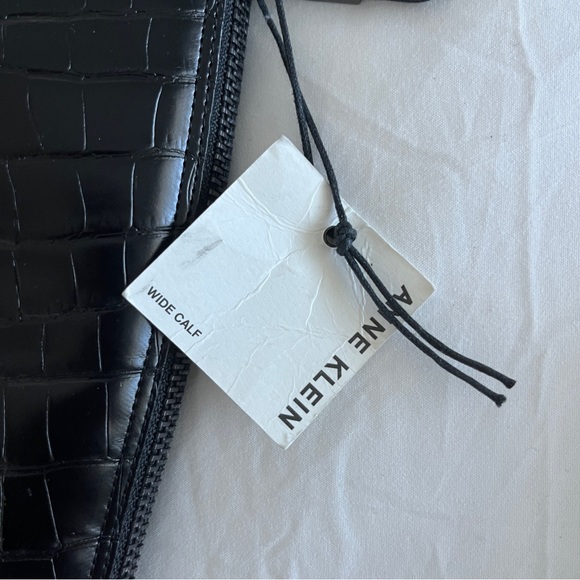 Anne Klein Croc Calf Length Boots (Wide) - Picture 5 of 5